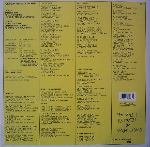 Baltimora - Living In The Background | EMI (1C 064-11 8726 1) - 2