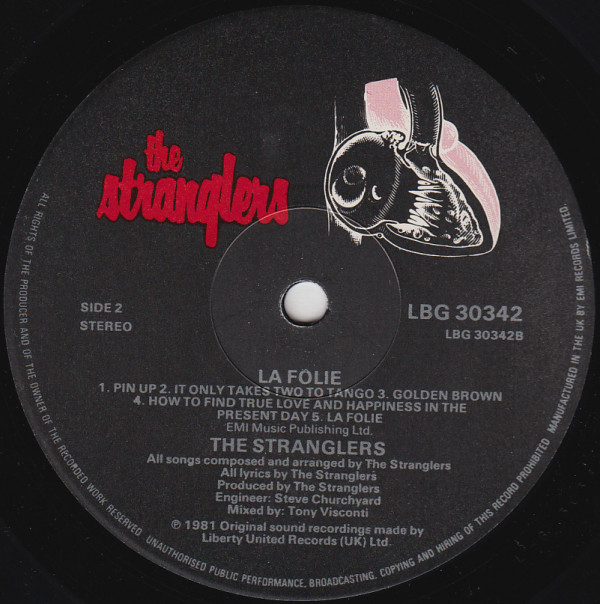 The Stranglers - La Folie | Liberty (LBG 30342) - 4 The Stranglers - La Folie | Liberty (LBG 30342) - 4