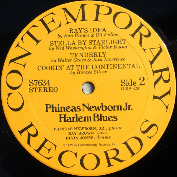Phineas Newborn Jr. With Ray Brown & Elvin Jones - Harlem Blues | Contemporary Records (S7634) - 4