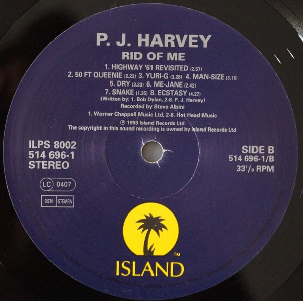 PJ Harvey - Rid Of Me | Island Records (ILPS 8002) - 4