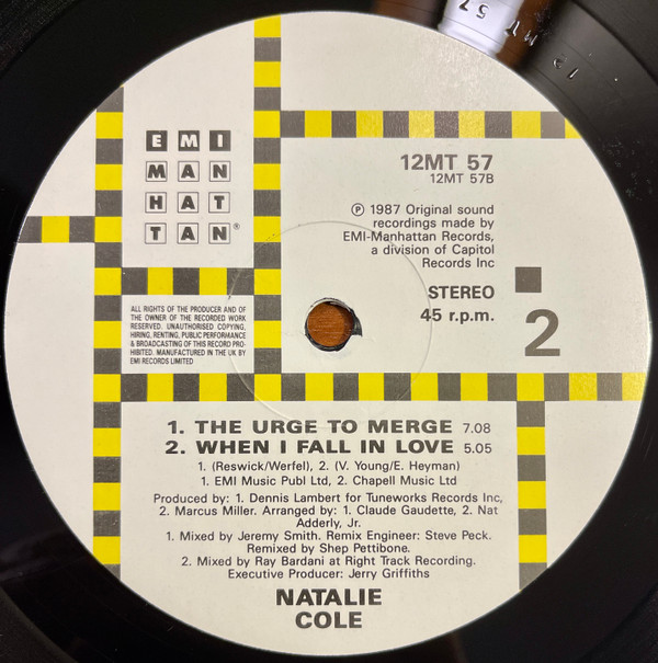 Natalie Cole - I Live For Your Love | EMI-Manhattan Records (12MT 57) - 4