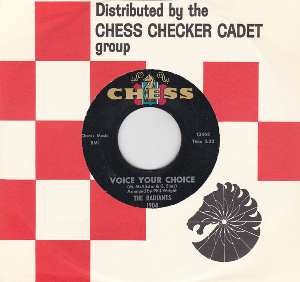 The Radiants - Voice Your Choice / If I Only Had You | Chess (1904) - 3