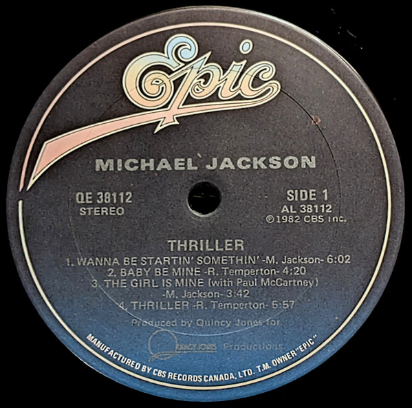 Michael Jackson - Thriller | Epic (QE 38112) - 4