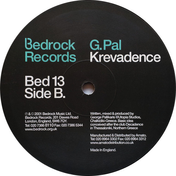 G-Pal - Decadence / Krevadence | Bedrock Records (BED 13) - 3 G-Pal - Decadence / Krevadence | Bedrock Records (BED 13) - 3