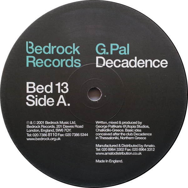 G-Pal - Decadence / Krevadence | Bedrock Records (BED 13) - 2 G-Pal - Decadence / Krevadence | Bedrock Records (BED 13) - 2