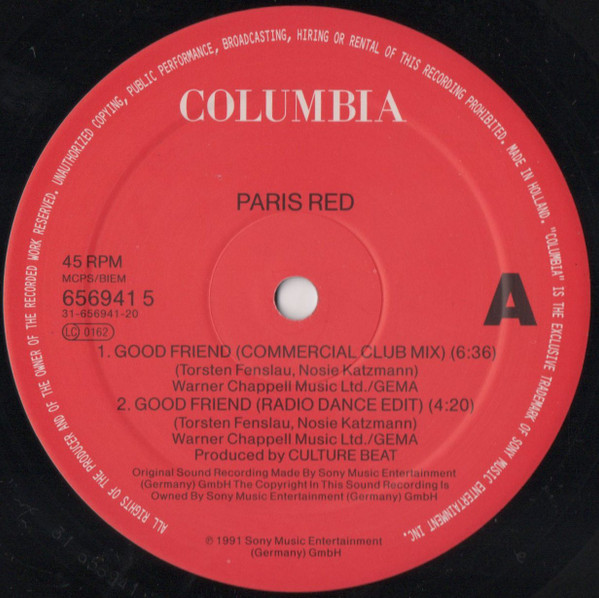 Paris Red - Good Friend | Columbia (656941 5) - 2 Paris Red - Good Friend | Columbia (656941 5) - 2