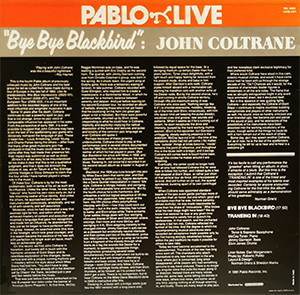 John Coltrane - By By Blackbird | Pablo Live (PBL 6002) - 2