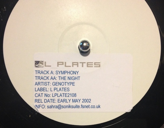 Genotype - Symphony / The Night | L Plates (PLATE 2108)