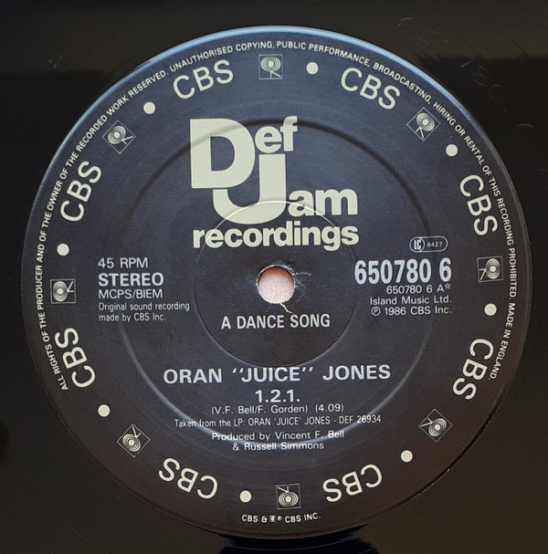 Oran 'Juice' Jones - 1.2.1. | Def Jam Recordings (650780 6)