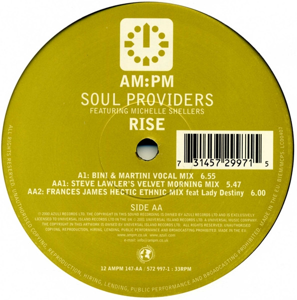 Soul Providers Featuring Michelle Shellers - Rise | AM:PM (12 AMPM 147) - main