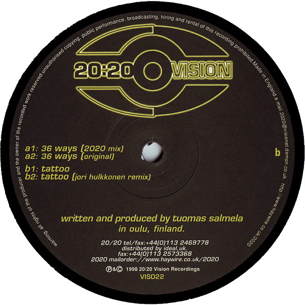 Tuomas Salmela - 36 Ways | 20:20 Vision (VIS022)