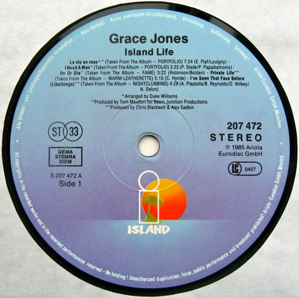 Grace Jones - Island Life | Island Records (207 472) - 5