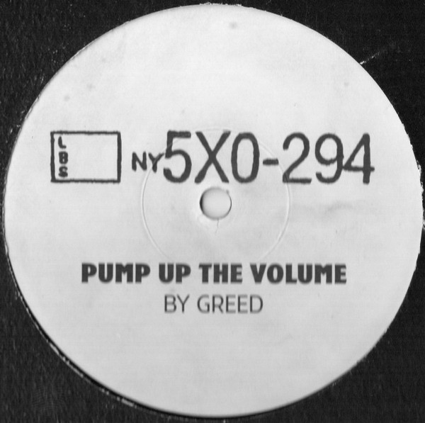 Greed - Pump Up The Volume | 5XO-294 (STRESS -002) - 3