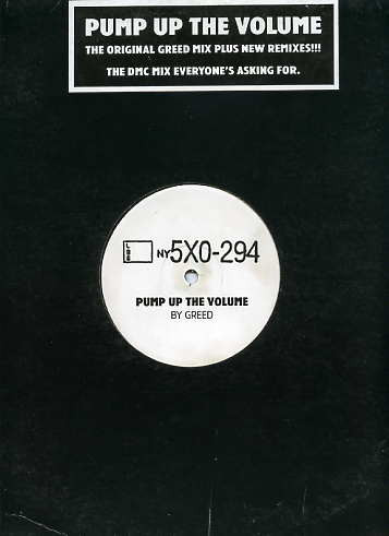 Greed - Pump Up The Volume | 5XO-294 (STRESS -002) - 2