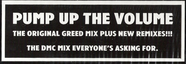 Greed - Pump Up The Volume | 5XO-294 (STRESS -002) - main