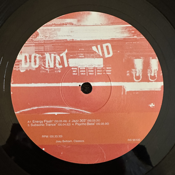 Joey Beltram - Classics | R & S Records (RS 96100) - 3