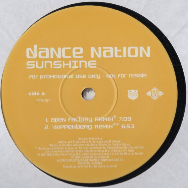 Dance Nation - Sunshine | Jive (9252810P) - main Dance Nation - Sunshine | Jive (9252810P) - main
