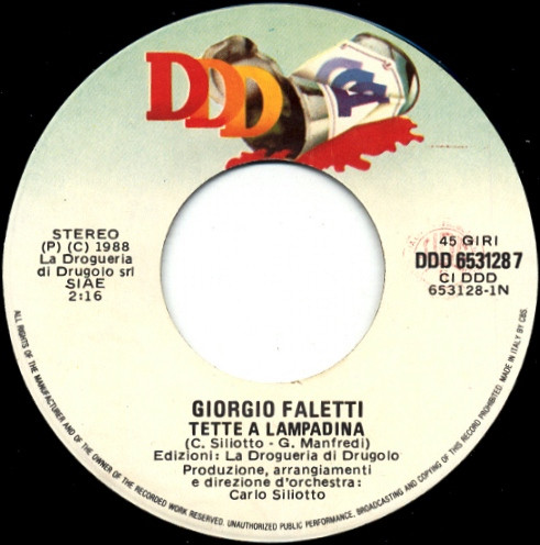 Giorgio Faletti - Tette A Lampadina / Colletti Bianchi | DDD (DDD 653128 7) - 3