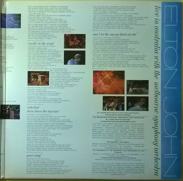 Elton John With Melbourne Symphony Orchestra - Live In Australia | The Rocket Record Company (832 470-1) - 3