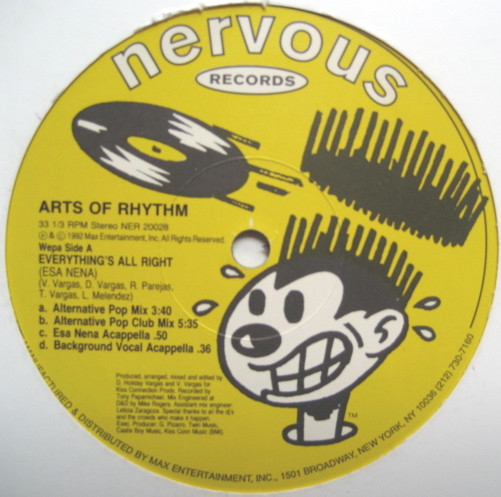 Arts Of Rhythm - Everything's All Right (Esa Nena) | Nervous Records (NER 20028)