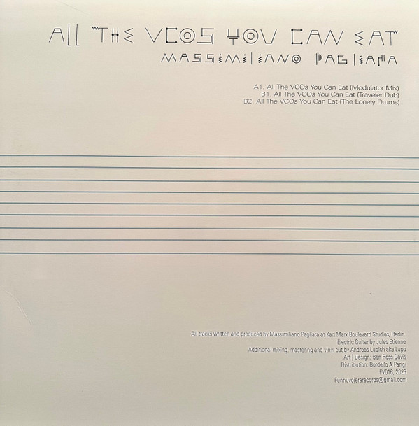Massimiliano Pagliara - All The VCOs You Can Eat | Funnuvojere Records (FV016) - 2