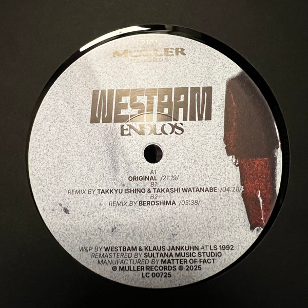 Westbam - Endlos | Müller Records (MULLER 2101)