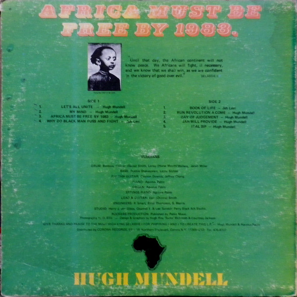 Hugh Mundell - Africa Must Be Free By 1983. | Message (none) - 2