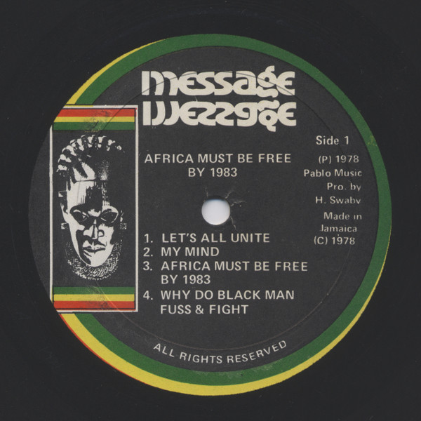 Hugh Mundell - Africa Must Be Free By 1983. | Message (none) - 3