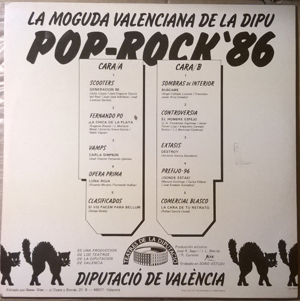 Various - La Moguda Valenciana De La Dipu "Pop-Rock'86" | Sonodisc (SN-001) - 2