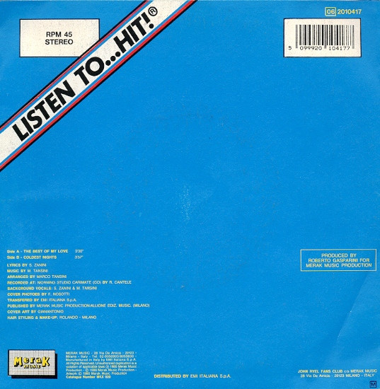 John Ryel - The Best Of My Love | Merak Music (06 2010417) - 2