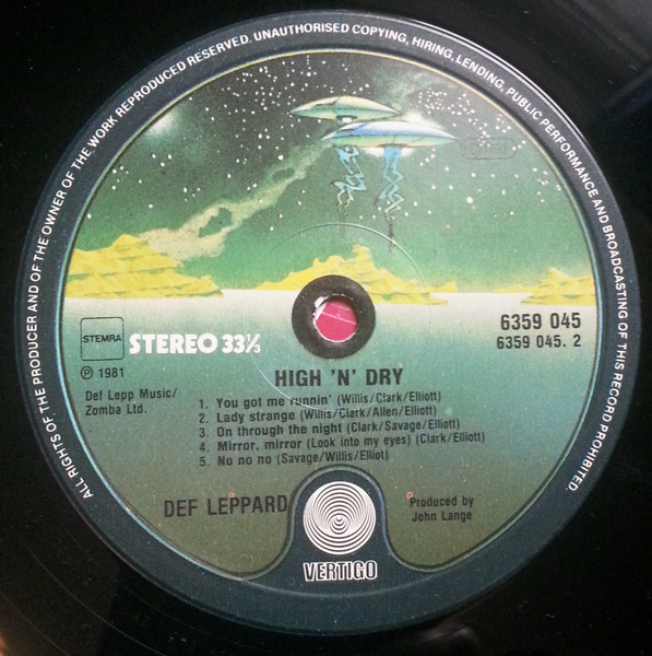 Def Leppard - High 'N' Dry | Vertigo (6359 045) - 4