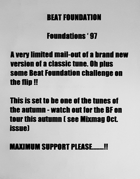 Beat Foundation - Foundations II | Skinnymalinky Records (SMR01997) Beat Foundation - Foundations II | Skinnymalinky Records (SMR01997)