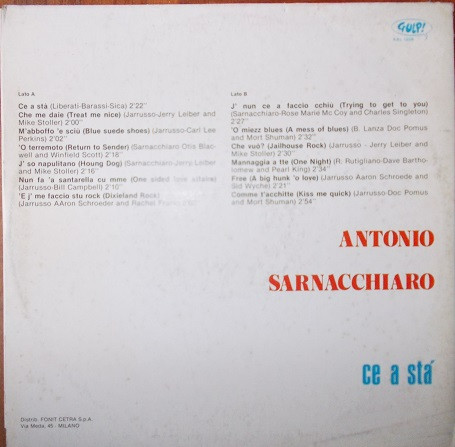 Antonio Sarnacchiaro - Ce A Stà | Gulp! (KAL 1209) - 2