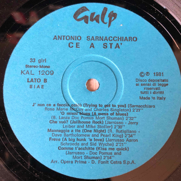 Antonio Sarnacchiaro - Ce A Stà | Gulp! (KAL 1209) - 4