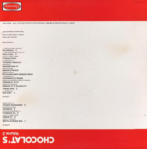 Chocolat's - Chocolat's - Volume 3 | Harmony (LPH 8014) - 2 Chocolat's - Chocolat's - Volume 3 | Harmony (LPH 8014) - 2