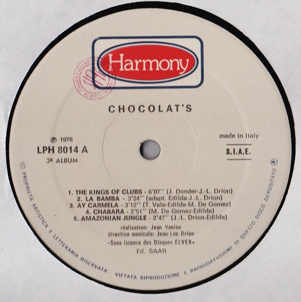 Chocolat's - Chocolat's - Volume 3 | Harmony (LPH 8014) - 3 Chocolat's - Chocolat's - Volume 3 | Harmony (LPH 8014) - 3