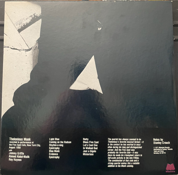 Thelonious Monk - At The Five Spot | Milestone (M-47043) - 4