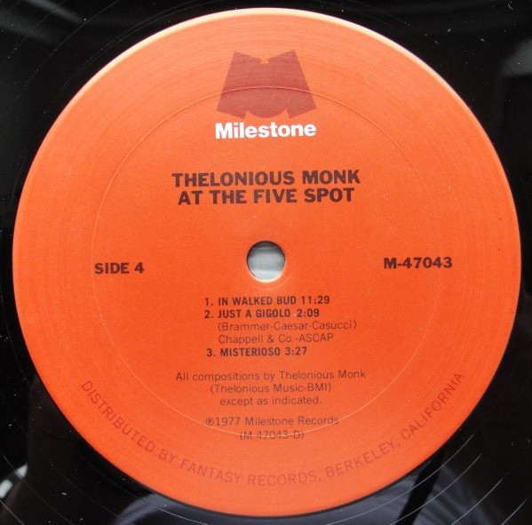 Thelonious Monk - At The Five Spot | Milestone (M-47043) - 3