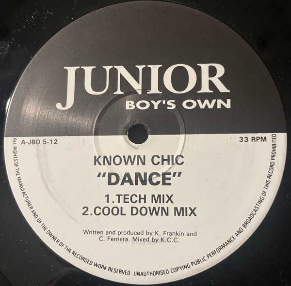 Known Chic - Dance | Junior Boy's Own (JBO  5-12) - main