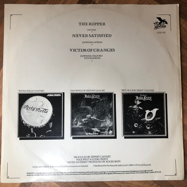 Judas Priest - The Ripper | Gull (GULS 7112) - 2
