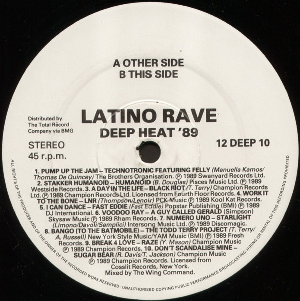 Latino Rave - Deep Heat 89 | BMG (12 DEEP 10) - 2