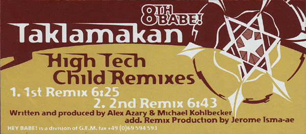 Taklamakan - Taklamakan (High Tech Child Remixes) (8th Babe!) | Hey Babe! (HB 008) - 3 Taklamakan - Taklamakan (High Tech Child Remixes) (8th Babe!) | Hey Babe! (HB 008) - 3