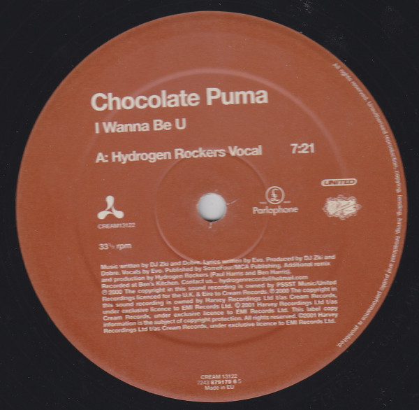 Chocolate Puma - I Wanna Be U | Cream (CREAM 13122) - 2 Chocolate Puma - I Wanna Be U | Cream (CREAM 13122) - 2