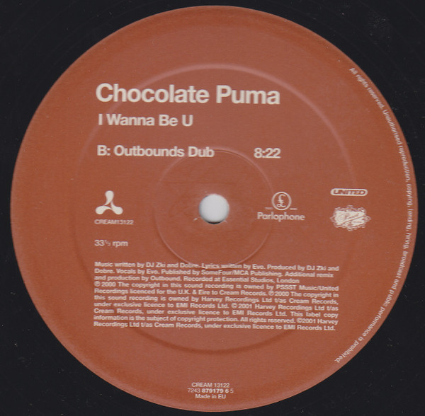 Chocolate Puma - I Wanna Be U | Cream (CREAM 13122) - main Chocolate Puma - I Wanna Be U | Cream (CREAM 13122) - main