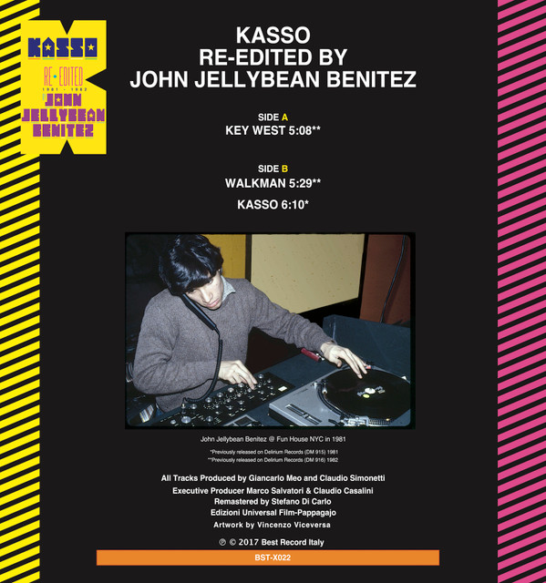 Kasso Re-edited By John "Jellybean" Benitez - 1981-1982 | Best Record Italy (BST-X022)