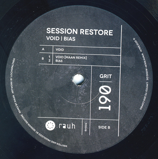 Session Restore - Void | Bias | rauh (RH002)