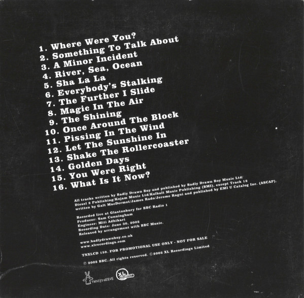 Badly Drawn Boy - The Official Bootleg Live @ Glastonbury | Twisted Nerve (TNXLCD 159) - 2 Badly Drawn Boy - The Official Bootleg Live @ Glastonbury | Twisted Nerve (TNXLCD 159) - 2