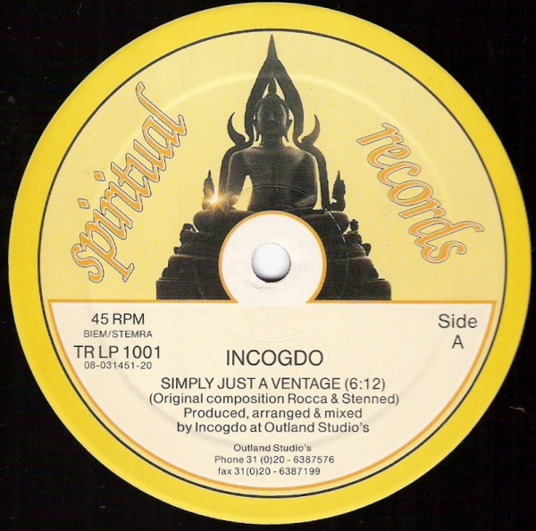 Incogdo - Simply Just A Ventage | Spiritual Records (TR LP 1001) - main Incogdo - Simply Just A Ventage | Spiritual Records (TR LP 1001) - main