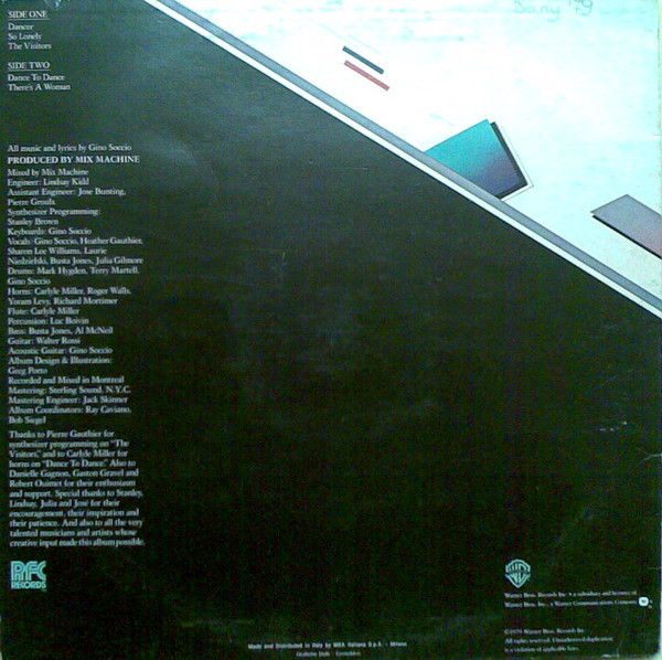 Gino Soccio - Outline | Warner Bros. Records (W 56620) - 3