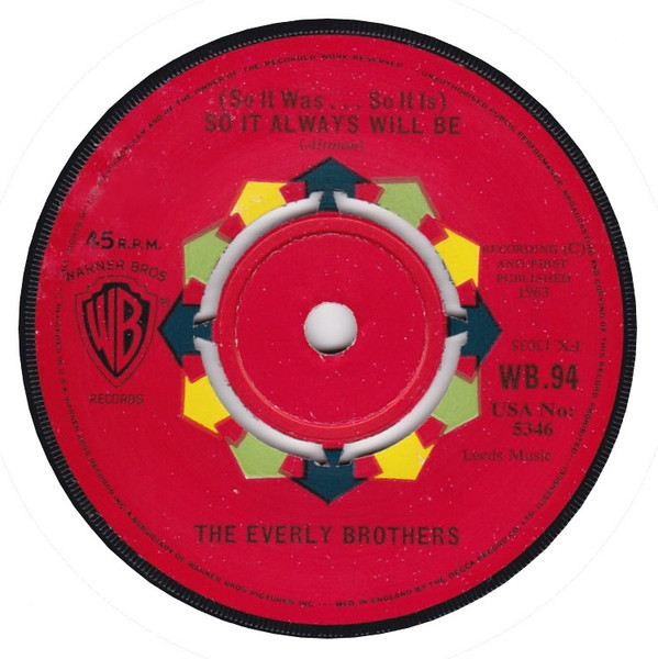 The Everly Brothers - (So It Was...So It Is) So It Always Will Be | Warner Bros. Records (WB.94)